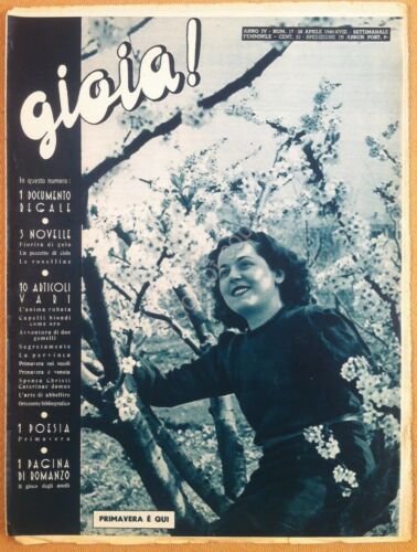 Rivista femminile - Gioia - 28 Aprile 1940 - Anno …