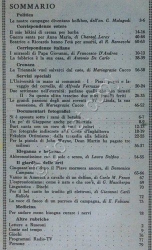 Rivista Gente - 18 Giugno 1964 - Milva - Virna …