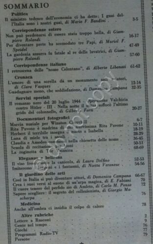 Rivista Gente - 30 Luglio 1964 - Rita Pavone - …