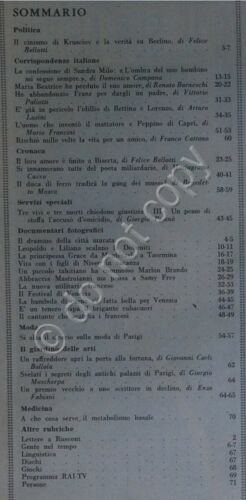 Rivista Gente - 8 Settembre 1961 - Grace Keyy - …