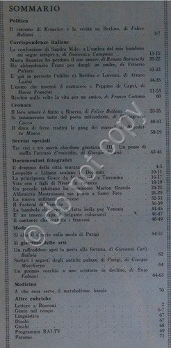 Rivista Gente - 8 Settembre 1961 - Grace Keyy - …