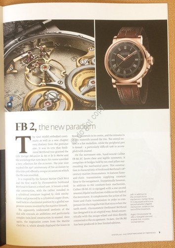 Rivista GMT - Great Magazine of Timepieces - Orologi Ferdinand … | Immagine Gallery 2