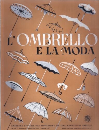 Rivista L'ombrello e la Moda Associazione Italiana Manifattura ombrelli N …