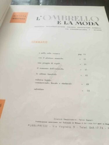 Rivista L'ombrello e la Moda ombrello moda N 15 Novembre … | Immagine Gallery 2