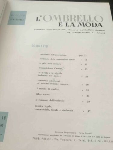 Rivista L'ombrello e la Moda ombrello moda N 18 Maggio … | Immagine Gallery 2