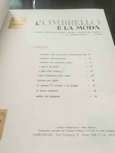 Rivista L'ombrello e la Moda ombrello moda N 20 Ott … | Immagine Gallery 2