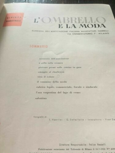 Rivista L'ombrello e la Moda ombrello moda pubblicit N 11 …