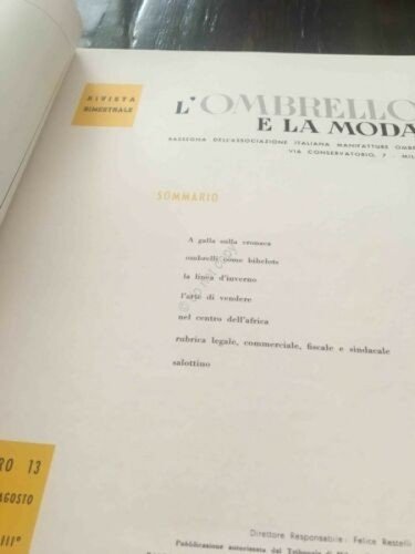 Rivista L'ombrello e la Moda ombrello moda pubblicità N 13 …