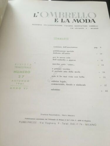 Rivista L'ombrello e la Moda ombrello moda pubblicità N 27 … | Immagine Gallery 2