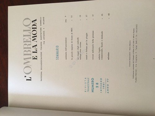 Rivista L'ombrello e la Moda ombrello moda pubblicità N 28 …