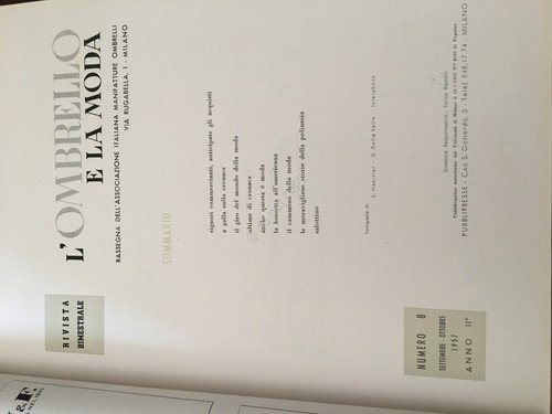 Rivista L'ombrello e la Moda ombrello moda pubblicità N 8 …