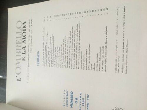 Rivista L'ombrello e la Moda Rivista ombrello moda pubblicità N …