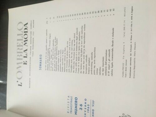 Rivista L'ombrello e la Moda Rivista ombrello moda pubblicità N …