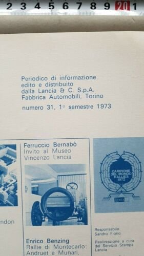 Rivista Lancia - Campione del Mondo Rally - n. 31 …