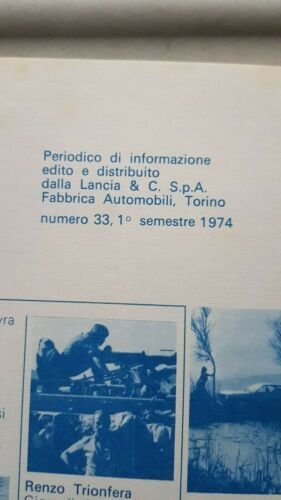 Rivista Lancia n. 33 1 semestre 1974