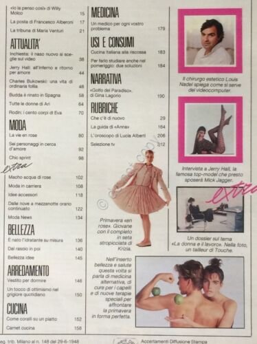 Rivista Magazine - Anna (Annabella) - 28 marzo 1987 - …