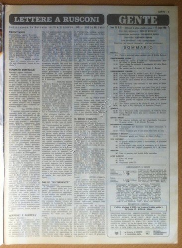 Rivista Magazine - Gente - 12 Giugno 1968 - Gino … | Immagine Gallery 3