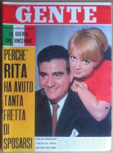 Rivista Magazine - Gente 27 marzo 1968 - Rita Pavone …