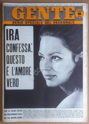 Rivista Magazine - Gente n° 19 1967 - Ira Fürstenberg …