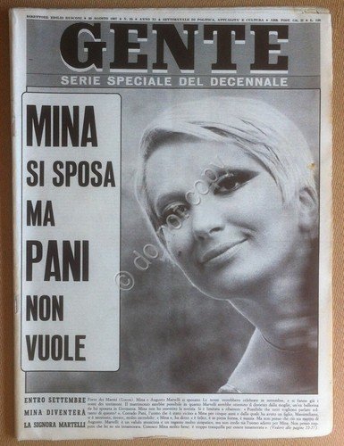 Rivista Magazine - Gente n° 35 1967 - Mina - …