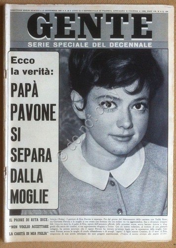 Rivista Magazine - Gente n° 39 1967 - Rita Pavone … | Immagine principale