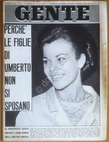 Rivista Magazine - Gente n° 42 1965 - Turina - … | Immagine principale