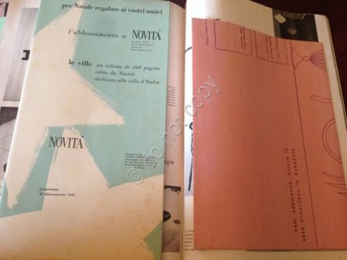 Rivista Magazine - Novit - Novembre1954 - n.49 Arredamento Moda …