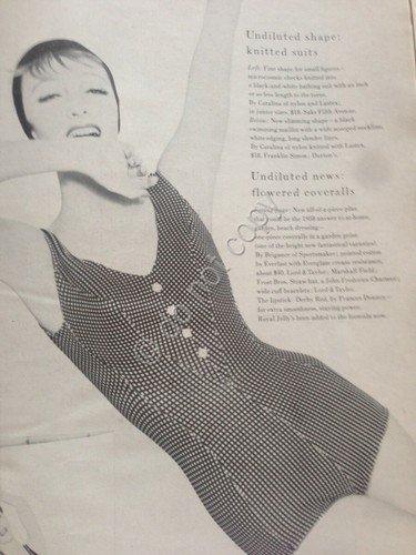 Rivista Magazine - Vogue America 1° Gennaio 1958 collezioni Ed. …