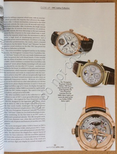 Rivista Magazine - WatchTime - Aprile 2018 - Tudor Omega …