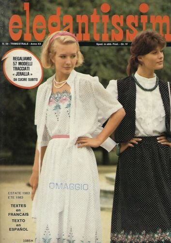 Rivista Magazine Elegantissima n.59 Estate 1983 Ed ibi moda femminile …