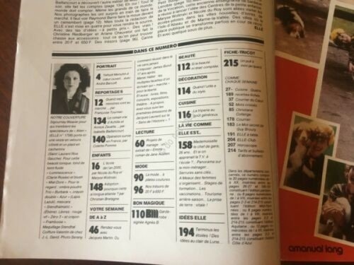 Rivista Magazine Elle 15 Ottobre 1979 n. 1762 Sigourny Weaver | Immagine Gallery 2