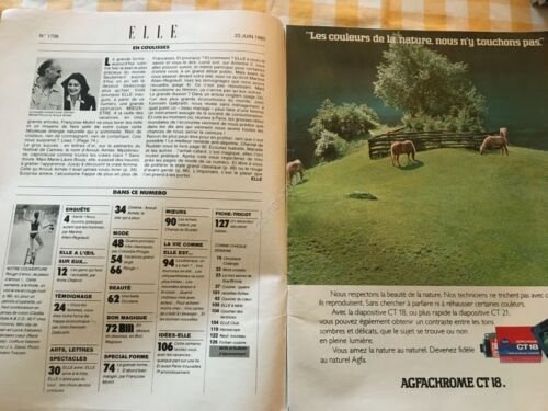 Rivista Magazine Elle 23 Giugno 1980 n. 1798 Annie Chaplin