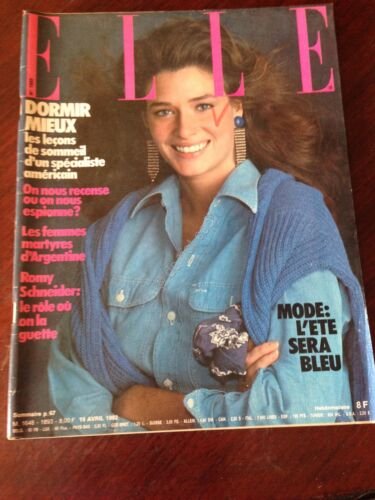 Rivista Magazine Elle France 19 Avril 1982 N.1893 Romy Schneider …