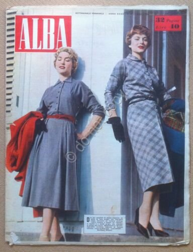 Rivista moda abiti - Alba - 4 Aprile 1954 - …