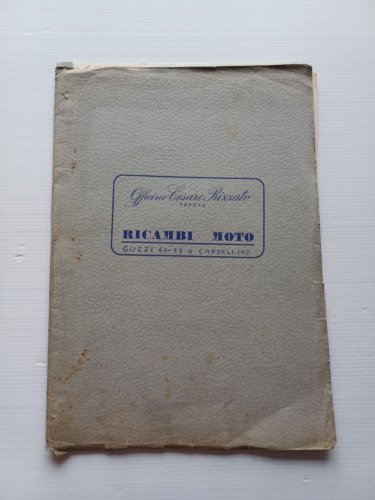 Rizzato catalogo ricambi aftermarket 1957 per Moto Guzzi 65-73-Cardellino