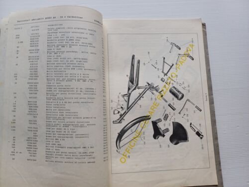 Rizzato catalogo ricambi aftermarket 1957 per Moto Guzzi 65-73-Cardellino