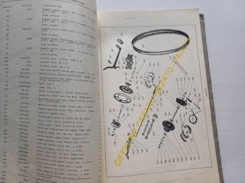 Rizzato catalogo ricambi aftermarket 1957 per Moto Guzzi 65-73-Cardellino