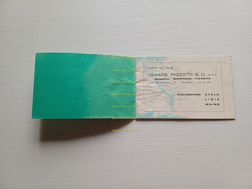 Rizzato Motore 122 A anni 70-80 manuale uso originale ciclomotore