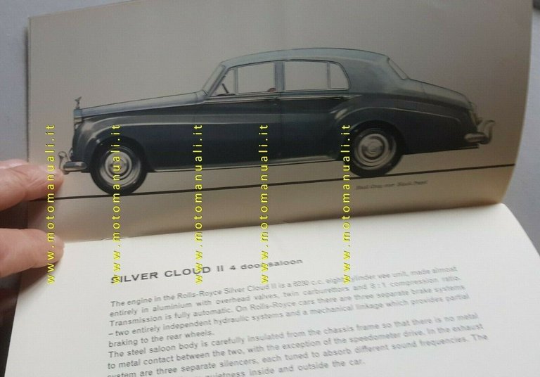 Rolls-Royce - Bentley catalogo produzione anni 60 depliant originale brochure