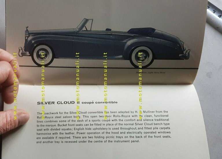 Rolls-Royce - Bentley catalogo produzione anni 60 depliant originale brochure