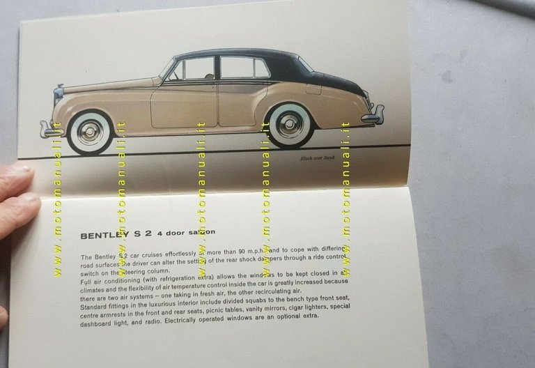 Rolls-Royce - Bentley catalogo produzione anni 60 depliant originale brochure