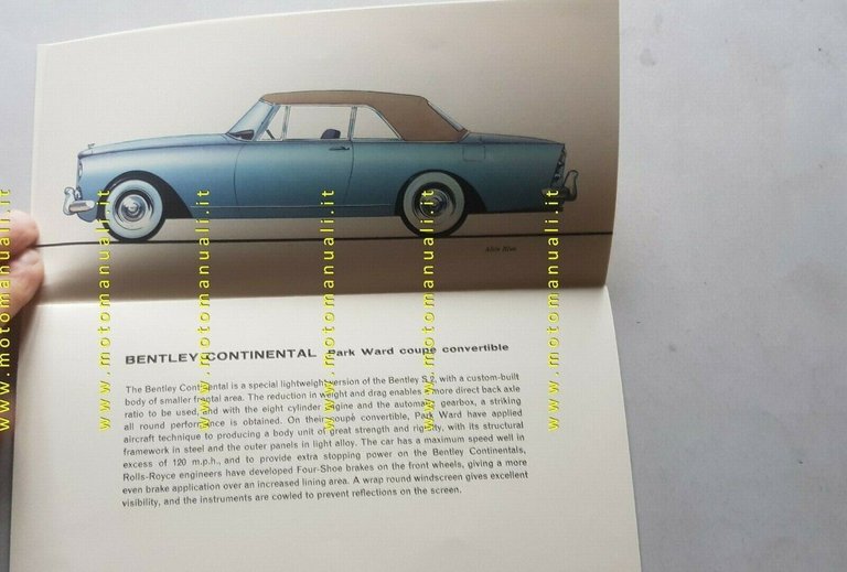 Rolls-Royce - Bentley catalogo produzione anni 60 depliant originale brochure
