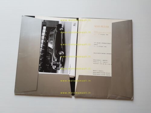 Rolls-Royce modelli 1980 cartella stampa originale