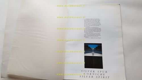 Rolls-Royce Silver Spur Silver Spirit Corniche 1987 depliant originale italiano