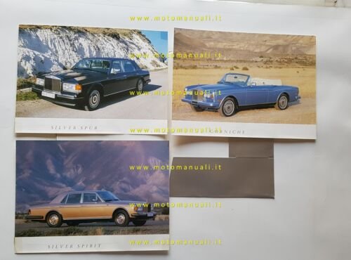 Rolls-Royce Silver Spur Silver Spirit Corniche 1987 depliant originale italiano