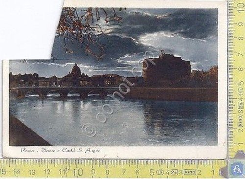 Roma - Tevere e Castel S. Angelo- Illustrata - 1938