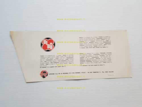 Romeo 50 Bibò depliant originale italiano anni 70