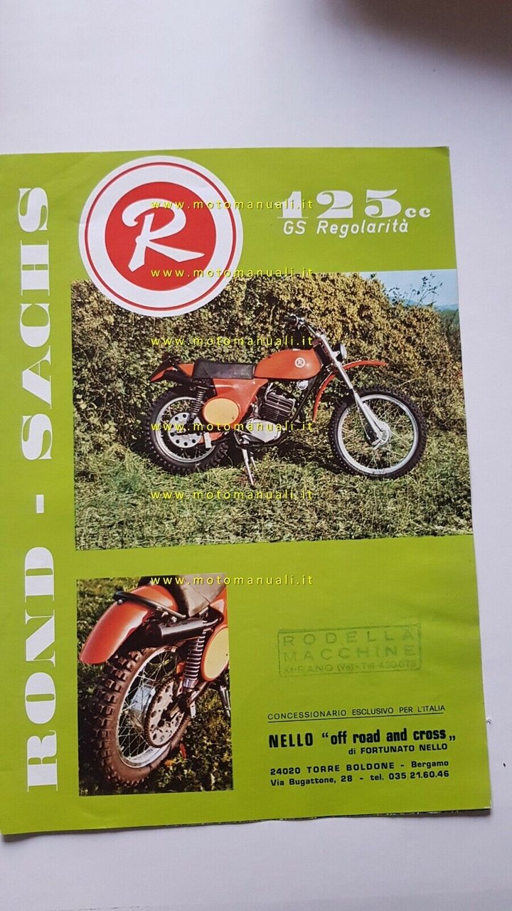 Rond - Sachs 50 - 125 regolarità enduro depliant originale …