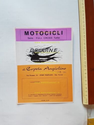 Rondine Copeta 50 3 Valli Gran Sport-Full Cross 1970 depliant …