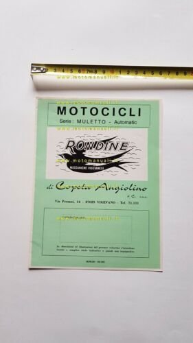 Rondine Copeta 50 Muletto - Lo Speedy 1970 depliant originale …